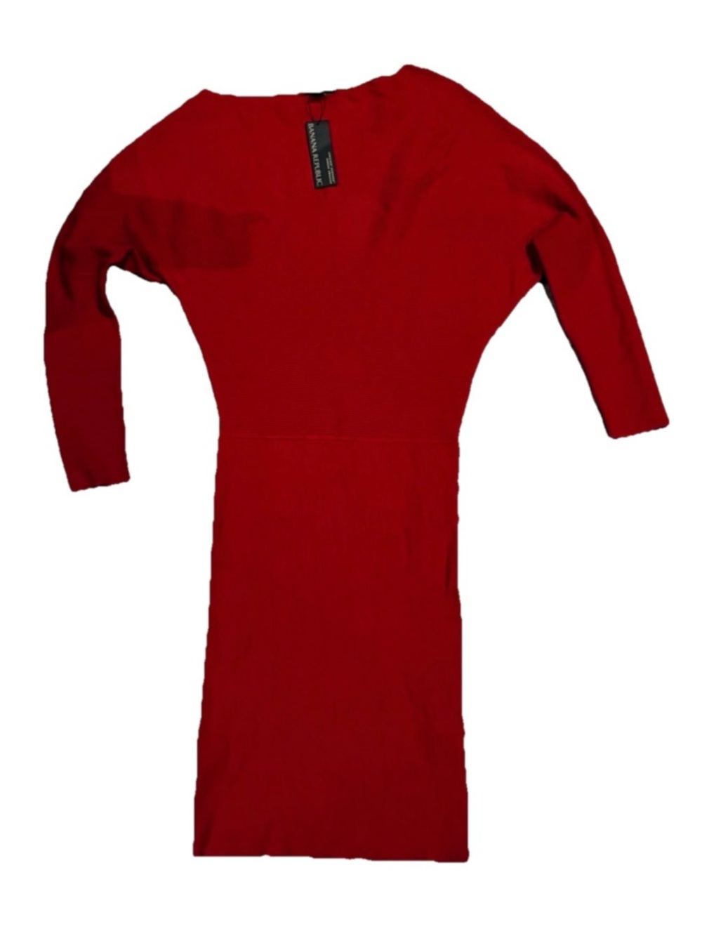 NWT Banana Republic Lenzing Ecovero Serene Sweater Dress Red Long Size Small